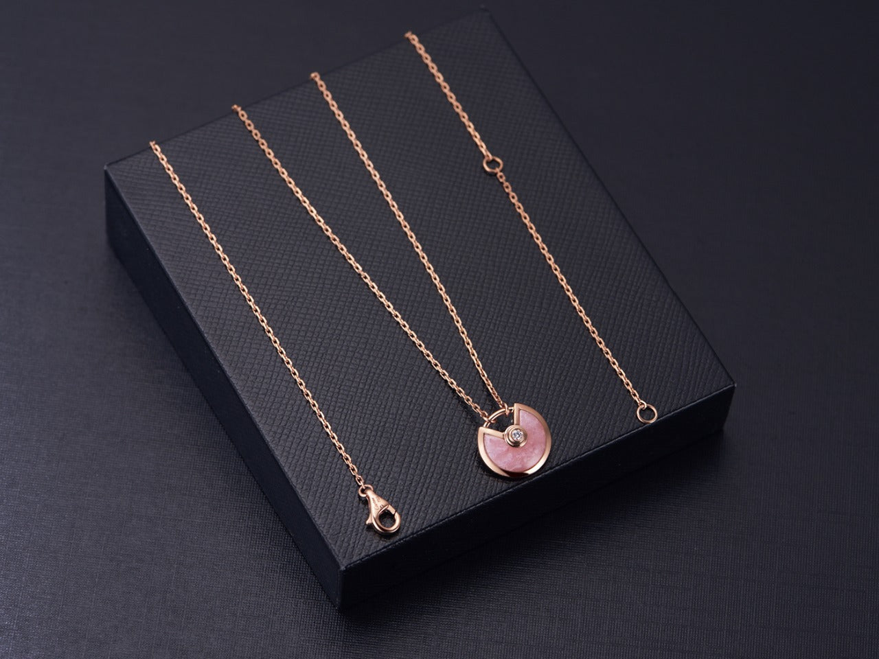 [Rosla]AMULETTE ROSE GOLD PINK MOP NECKLACE