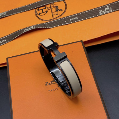 [Rosla]H BRACELET 12MM BLACK BEIGE CERAMIC