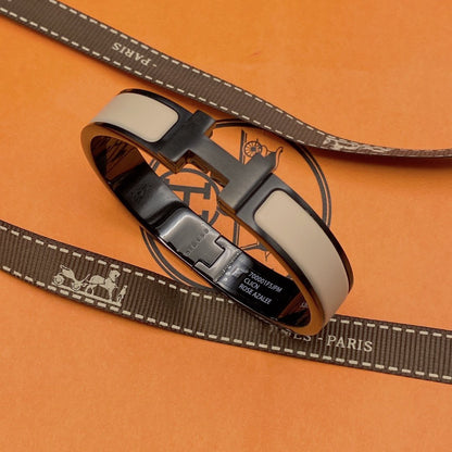 [Rosla]H BRACELET 12MM BLACK BEIGE CERAMIC