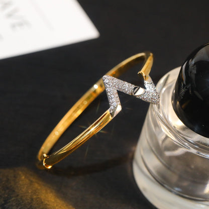 [Rosla]VOLTE UPSITE DOWN GOLD DIAMOND BRACELET