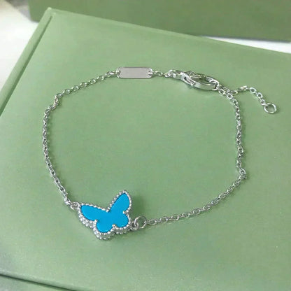 [Rosla]BUTTERFLY TURQUOISE BUTTERFLY BRACELET SILVER