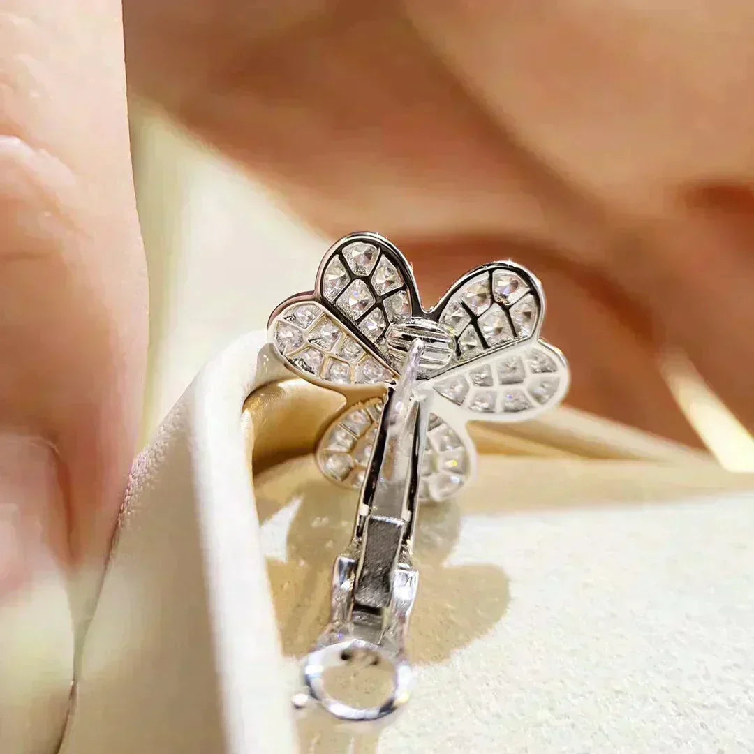 [Rosla]CLOVER COMOS DIAMOND EARRINGS SILVER
