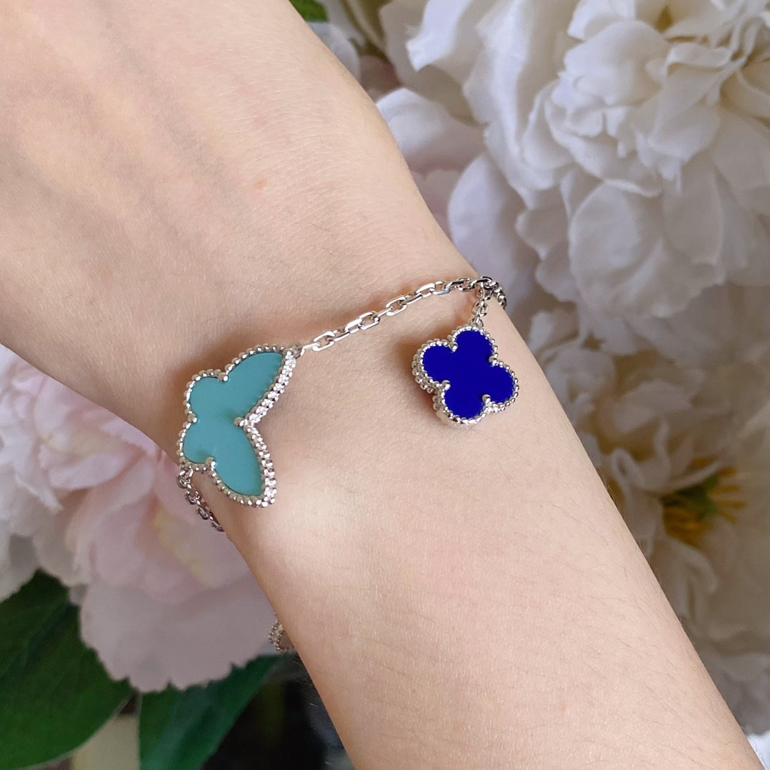 [Rosla]LUCKY SPRING SILVER BRACELET 4 MOTIF