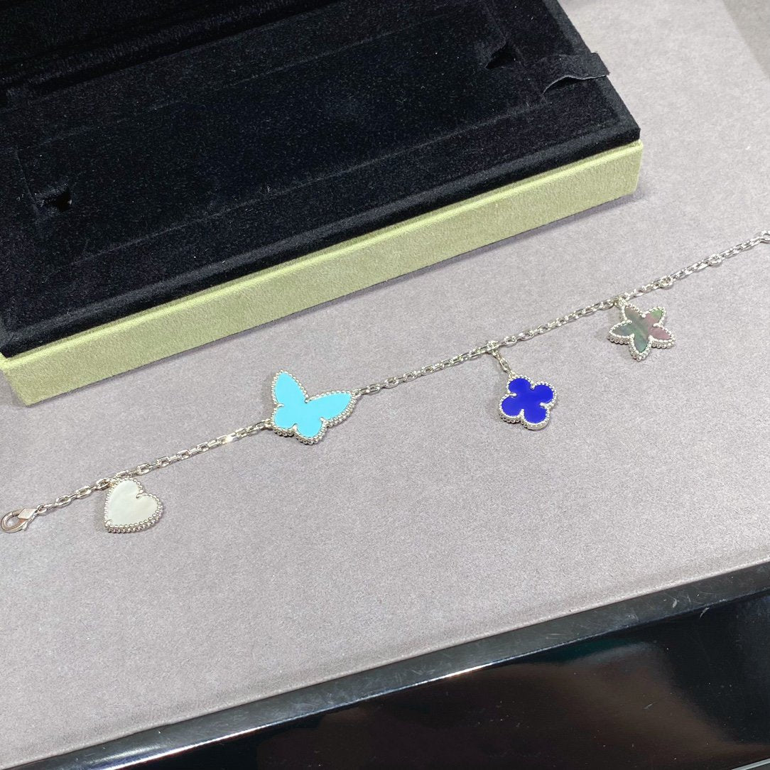 [Rosla]LUCKY SPRING SILVER BRACELET 4 MOTIF