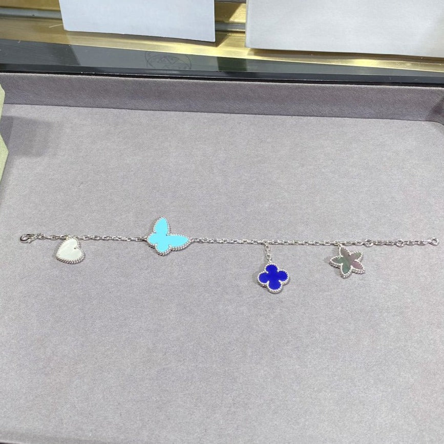 [Rosla]LUCKY SPRING SILVER BRACELET 4 MOTIF