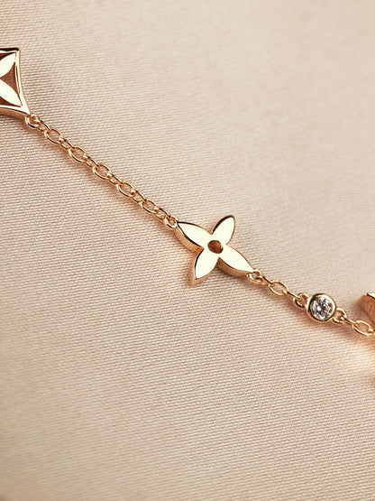[Rosla]STAR AND SUN 7 MOTIFS GOLD BRACELET