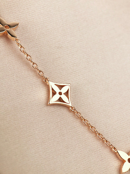 [Rosla]STAR AND SUN 7 MOTIFS GOLD BRACELET