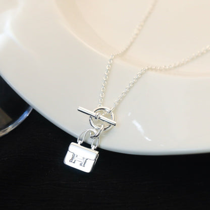 [Rosla]POP H PEDANT SILVER NECKLACE