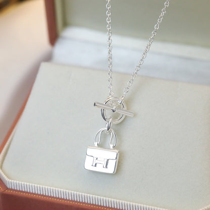 [Rosla]POP H PEDANT SILVER NECKLACE