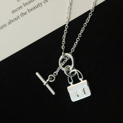 [Rosla]POP H PEDANT SILVER NECKLACE