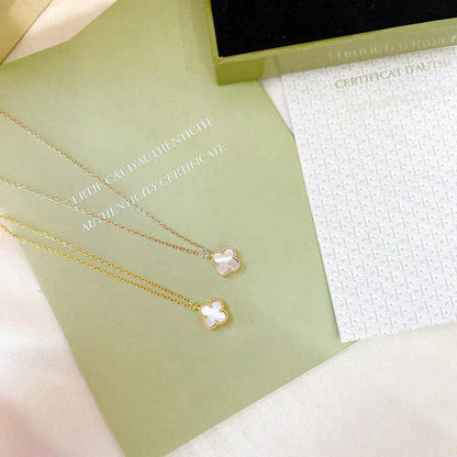 [Rosla]CLOVER MINI 9.5MM WHITE MOTHER-OF-PEARL NECKLACE