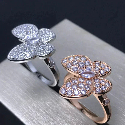 [Rosla]BUTTERFLY PINK GOLD DIAMOND RING