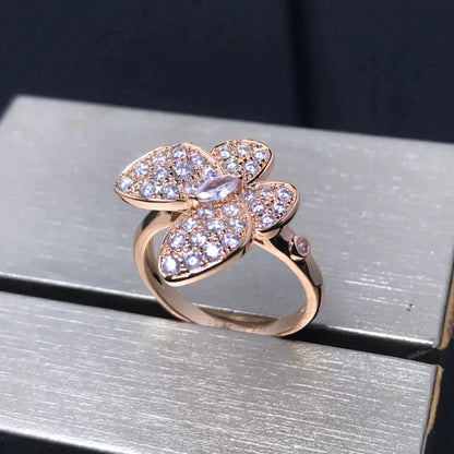 [Rosla]BUTTERFLY PINK GOLD DIAMOND RING