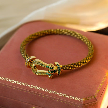 [Rosla]FORCE 10 GOLD GREEN DIAMOND PAVED