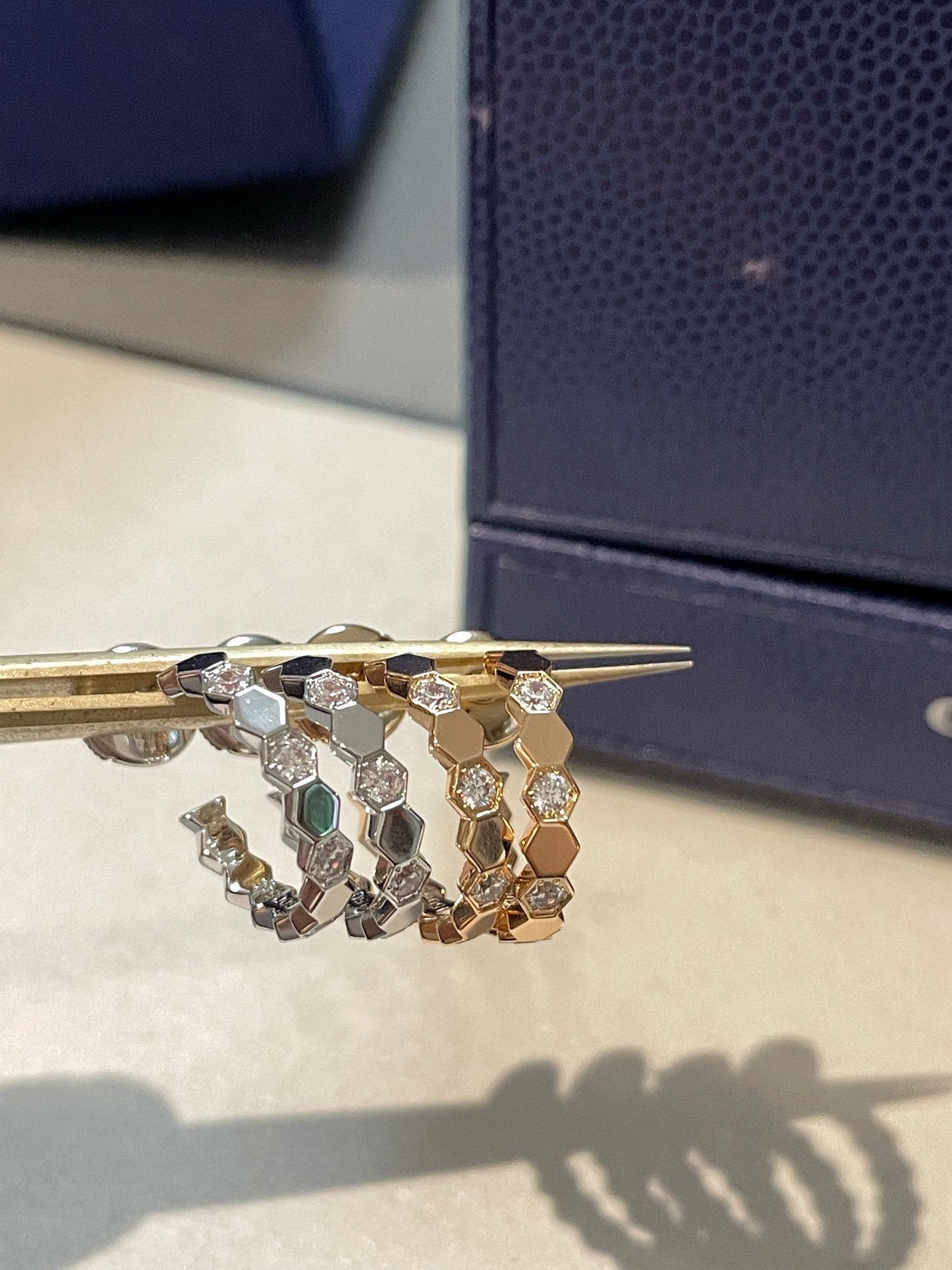 [Rosla]Hollow Design Four-Leaf Clover Flower Shape Ring