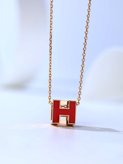 [Rosla]H CAGE PINK GOLD NECKLACE
