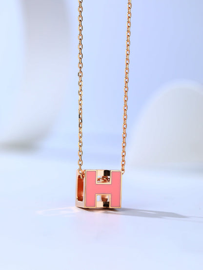 [Rosla]H CAGE PINK GOLD NECKLACE