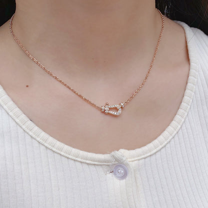 [Rosla]FORCE 10 PINK GOLD DIAMOND NECKLACE