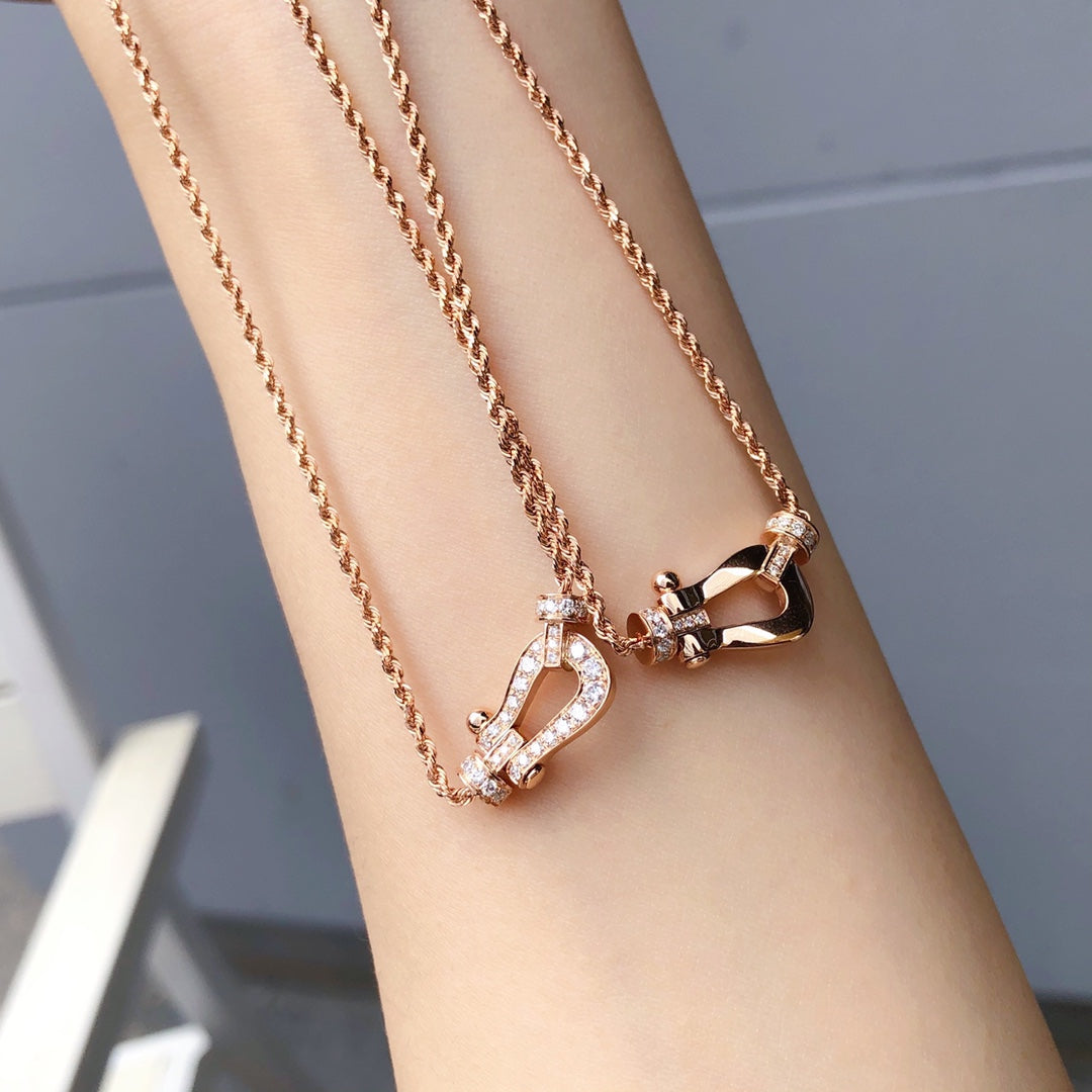 [Rosla]FORCE 10 PINK GOLD DIAMOND NECKLACE