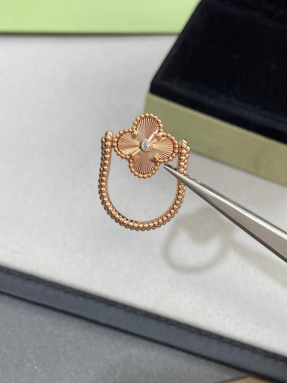 [Rosla]CLOVER RIVERSIBLE ROSE GOLD RING