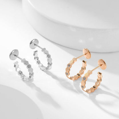 [Rosla]BEE LOVE DIAMOND HOOP EARRINGS