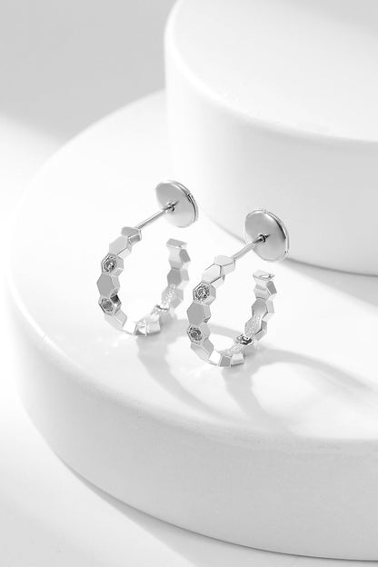 [Rosla]BEE LOVE DIAMOND HOOP EARRINGS