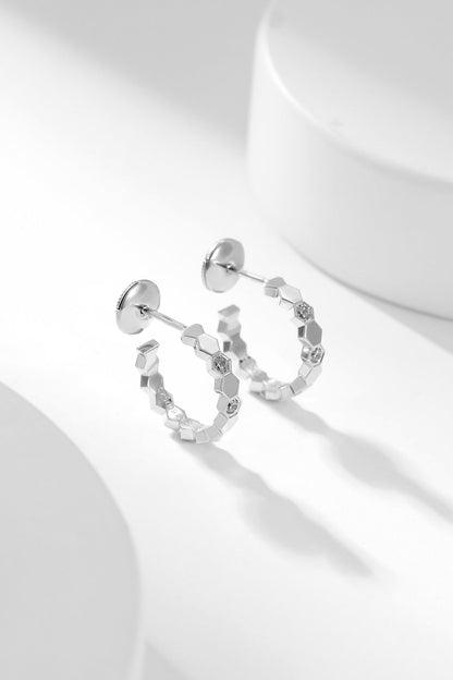[Rosla]BEE LOVE DIAMOND HOOP EARRINGS