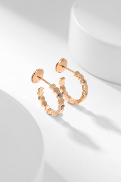 [Rosla]BEE LOVE DIAMOND HOOP EARRINGS