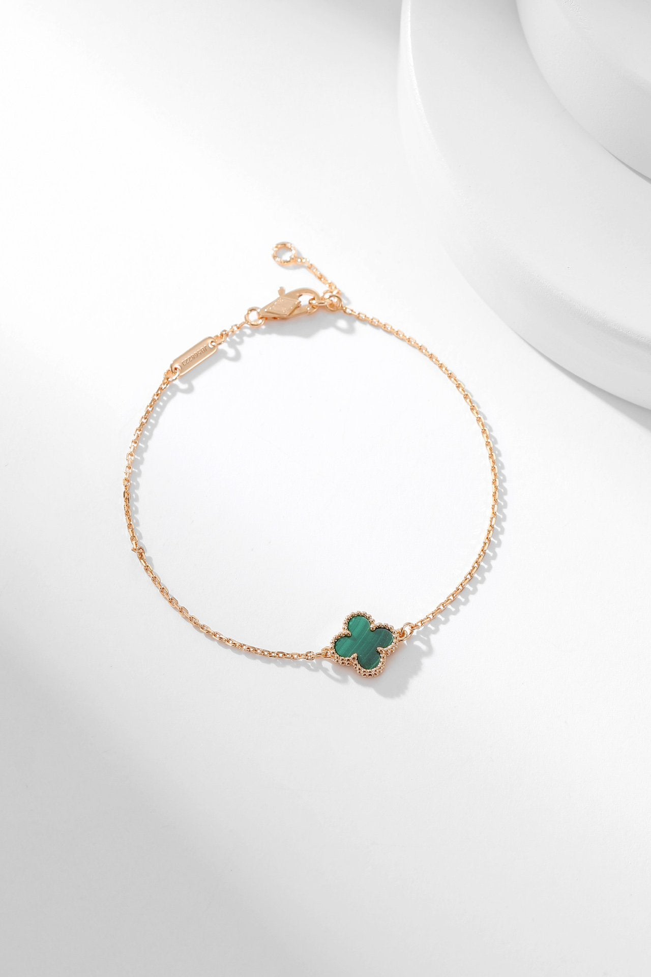 [Rosla]CLOVER BRACELET MALACHITE 1 MOTIF
