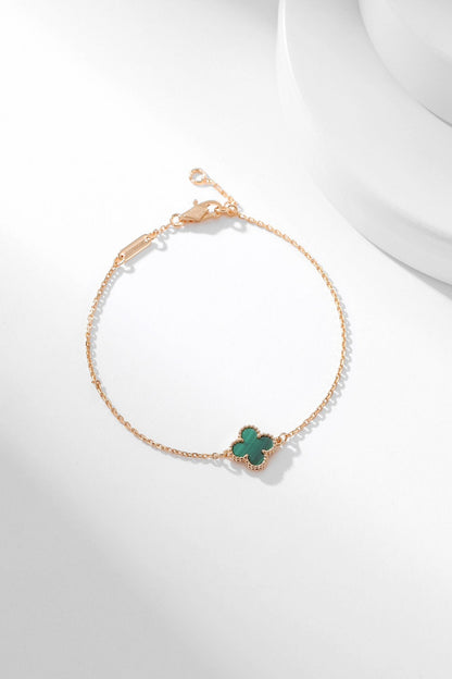 [Rosla]CLOVER BRACELET MALACHITE 1 MOTIF