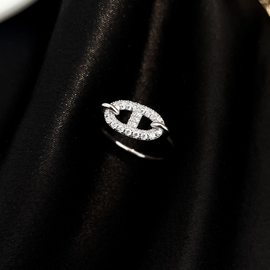 [Rosla]RONDE SMALL SILVER DIAMOND RING