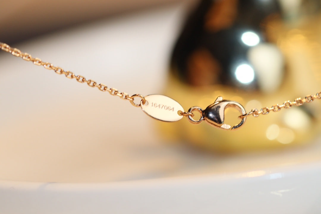 [Rosla]JEUX MALACHITE 1 DIAMOND PINK GOLD NECKLACE