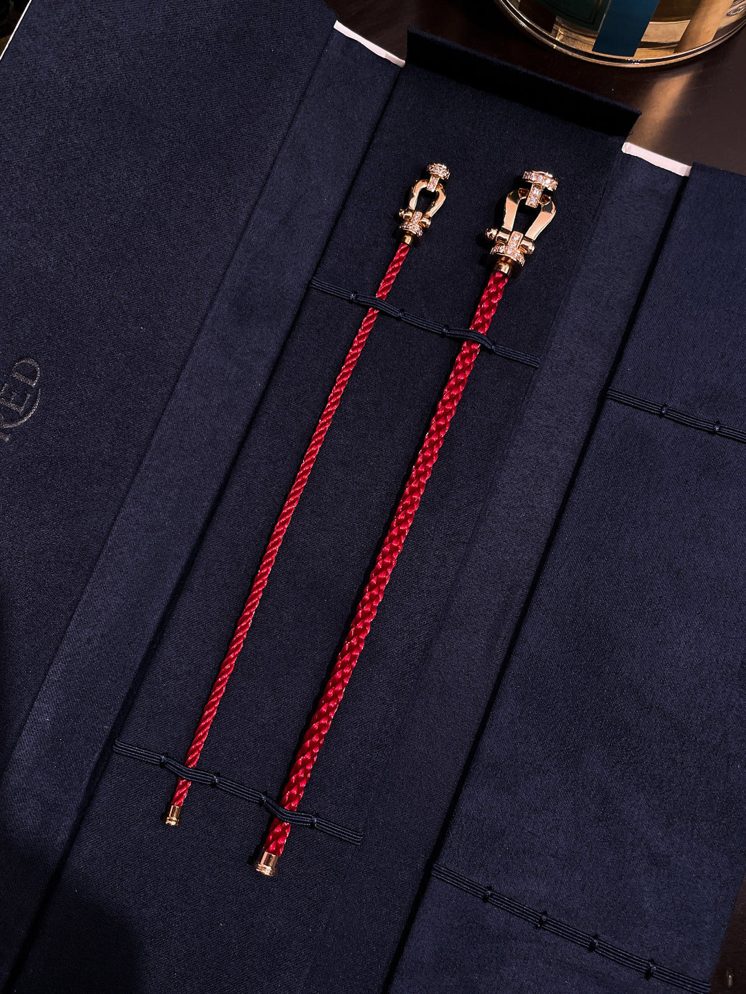 [Rosla]FORCE 10 HALF DIAMOND PINK GOLD RED CORDERI LARGE AND MEDIUM MODEL