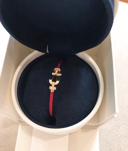 [Rosla]FORCE 10 HALF DIAMOND PINK GOLD RED CORDERI LARGE AND MEDIUM MODEL