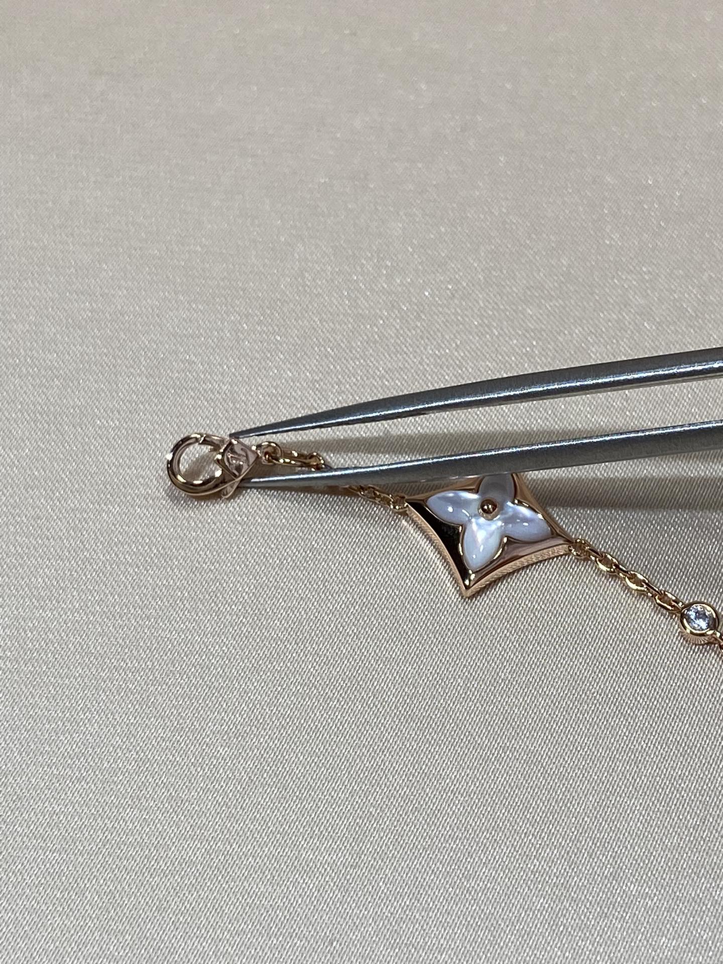 [Rosla]STAR 4 MOTIF MOP DIAMOND PINK GOLD BRACELET