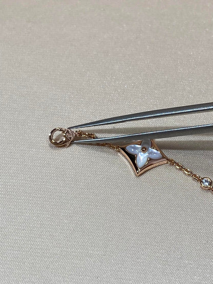 [Rosla]STAR 4 MOTIF MOP DIAMOND PINK GOLD BRACELET