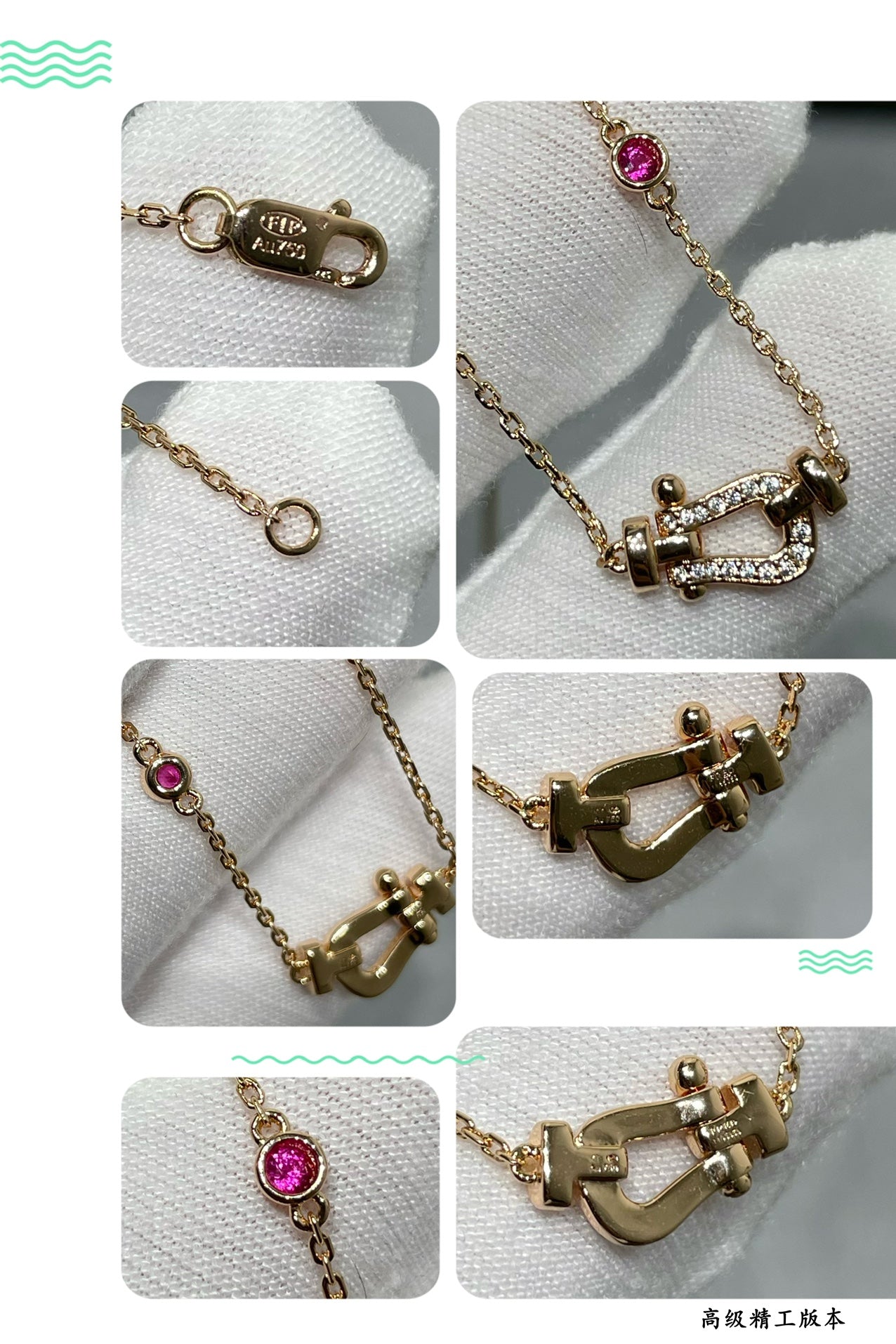 [Rosla]FORCE 10 DIAMOND PINK GOLD NECKLACE
