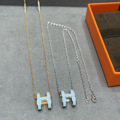 [Rosla]POP H SKY BLUE NECKLACE