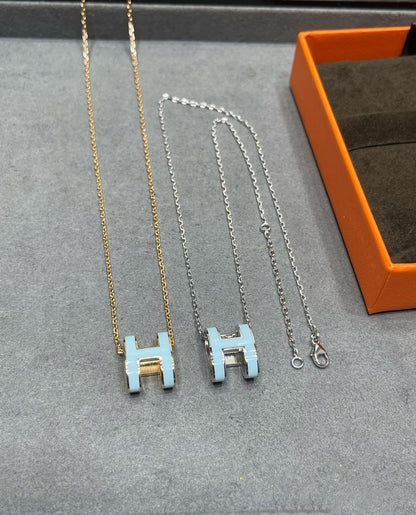 [Rosla]POP H SKY BLUE NECKLACE