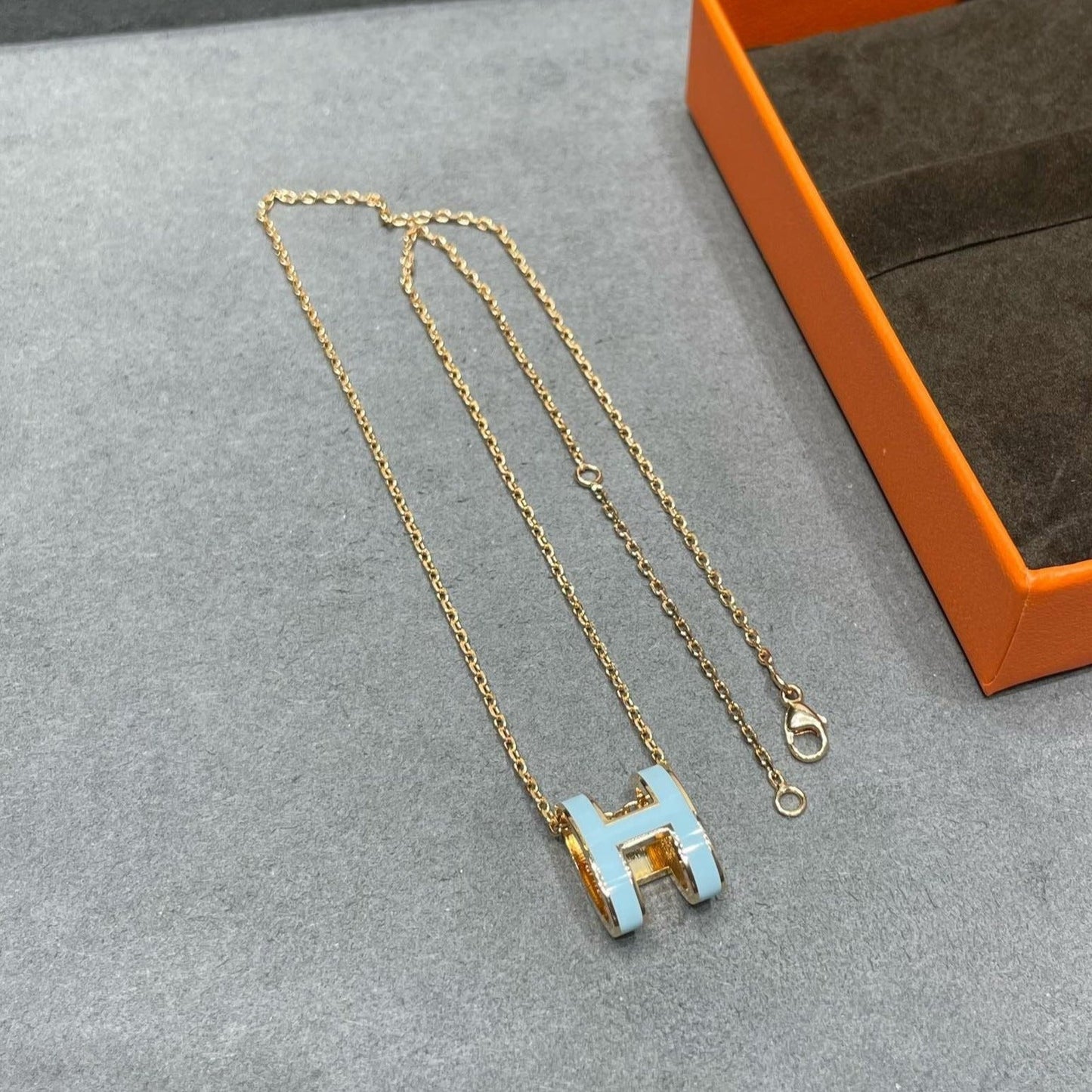 [Rosla]POP H SKY BLUE NECKLACE
