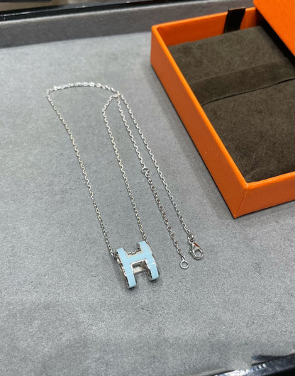 [Rosla]POP H SKY BLUE NECKLACE