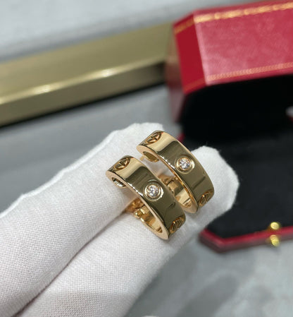 [Rosla]LOVE 5.5MM 1 DIAMOND EARRINGS