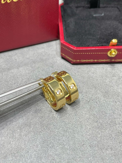 [Rosla]LOVE 5.5MM 1 DIAMOND EARRINGS