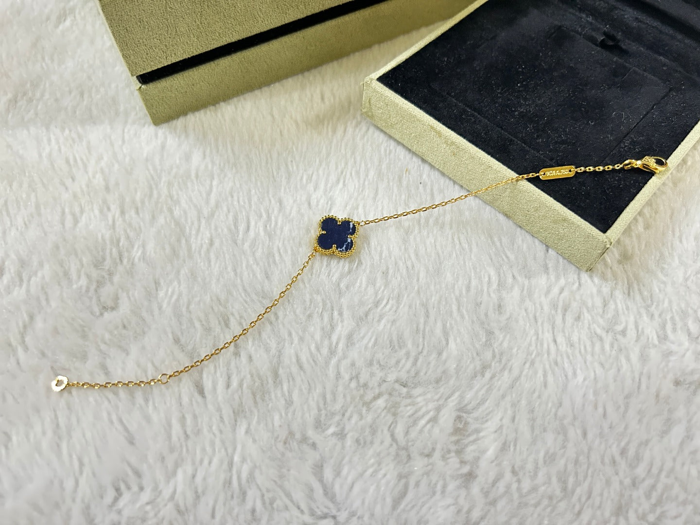 [Rosla]CLOVER 1 MOTIF PIETERSITE BRACELET