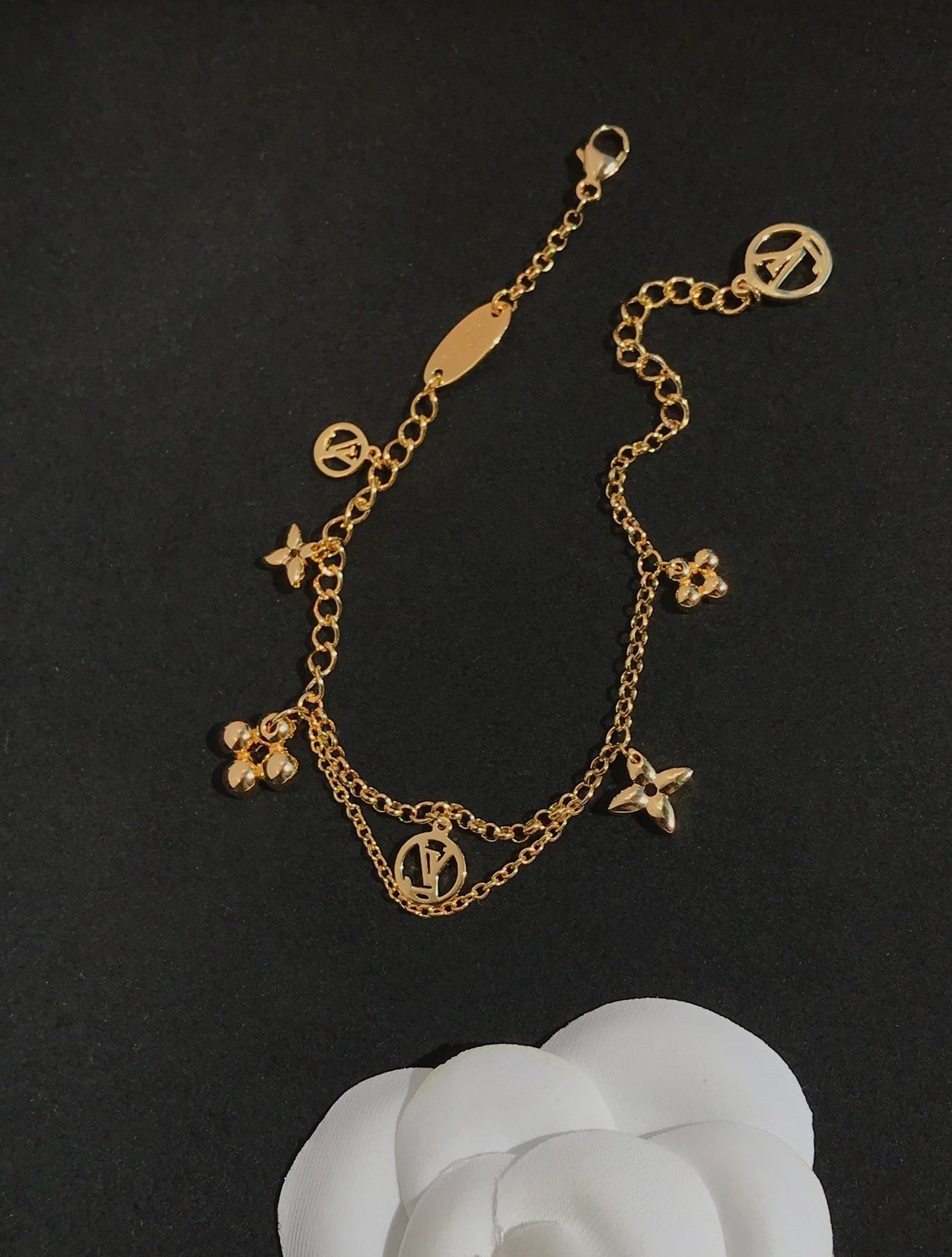 [Rosla]BLOOMING PINK GOLD MOP BRACELET