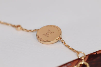 [Rosla]STAR AND SUN 4 MOTIF PINK GOLD MALACHITE BRACELET