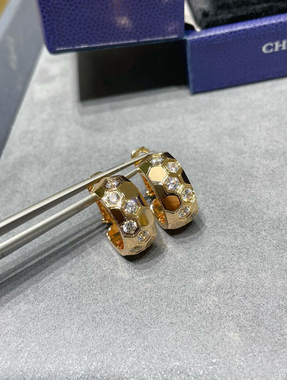 [Rosla]BEE LOVE DIAMOND HOOP EARRINGS