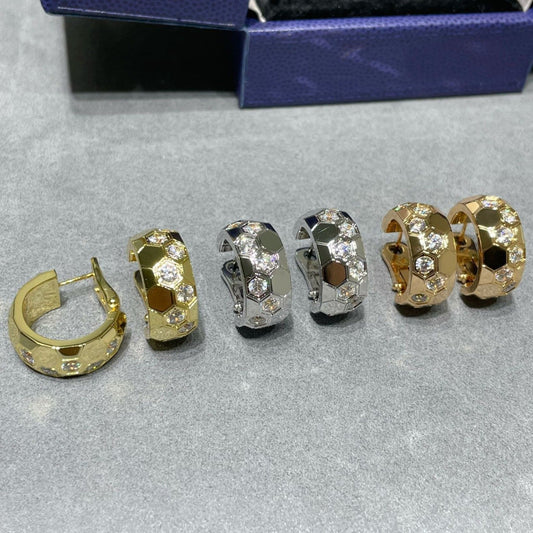 [Rosla]BEE LOVE DIAMOND HOOP EARRINGS