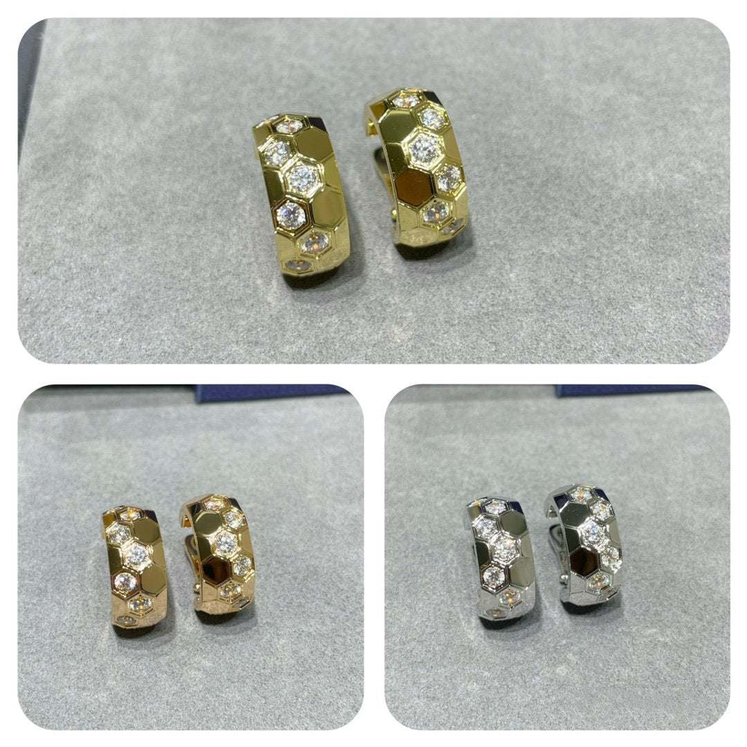 [Rosla]BEE LOVE DIAMOND HOOP EARRINGS