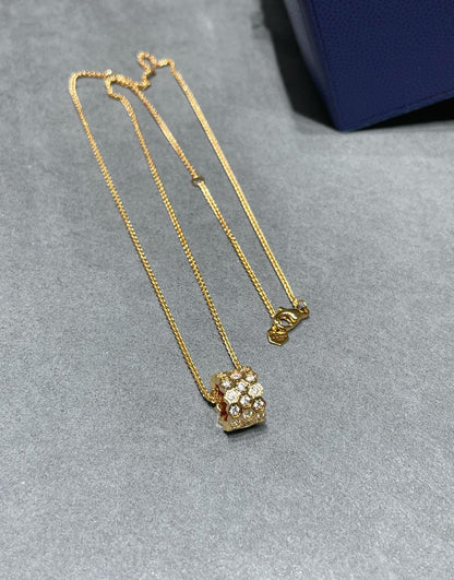 [Rosla]BEE LOVE DIAMOND PAVED 3 ROW NECKLACE